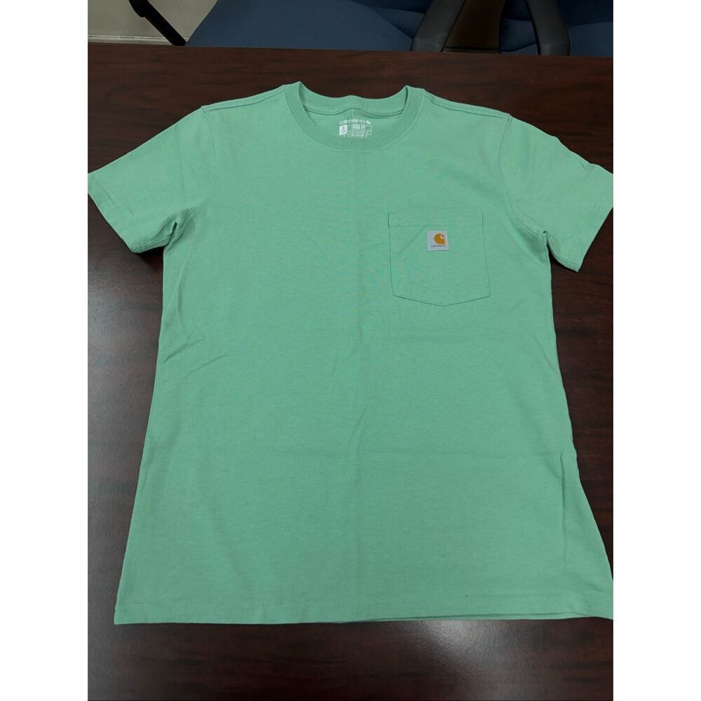 Carhartt Green Short Sleeve Loose Fit Pocket Tee Size Small